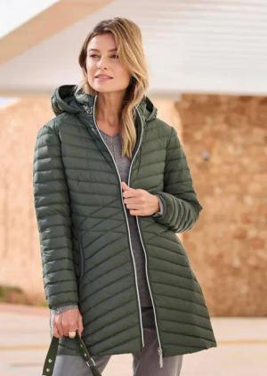 Steppmantel - khaki - Gr. 54 von Goldner Fashion