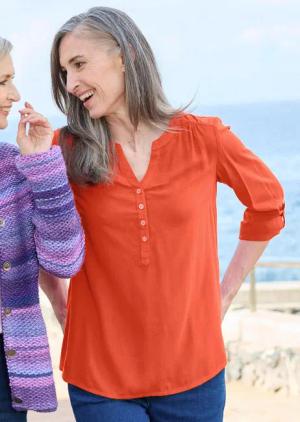 Bluse - terrakotta - Gr. 23 von Goldner Fashion