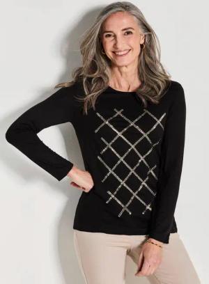 Shirt - schwarz - Gr. 52 von Goldner Fashion