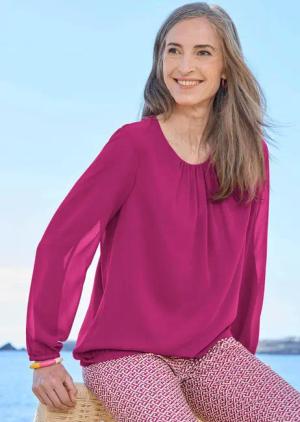 Bluse - beere - Gr. 24 von Goldner Fashion