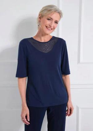 Shirt - marine - Gr. 52 von Goldner Fashion