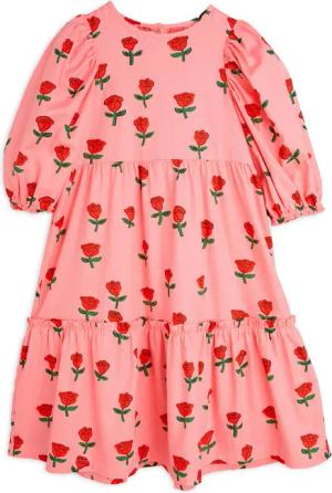 MINI RODINI Kleid für den Alltag Roses 2515010528 Rosa Regular Fit