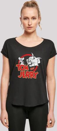 F4NT4STIC T-Shirt "Tom and Jerry TV Serie Distressed", Damen,Premium Merch,Lang,Longshirt,Bedruckt