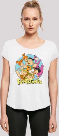 F4NT4STIC T-Shirt "Die Familie Feuerstein Group Circle", Damen,Premium Merch,Lang,Longshirt,Bedruckt