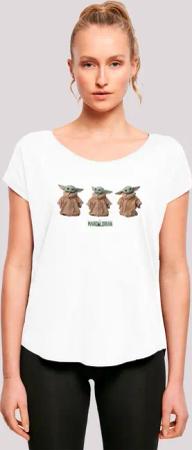 F4NT4STIC T-Shirt "Star Wars The Mandalorian Baby Yoda", Damen,Premium Merch,Lang,Longshirt,Bedruckt
