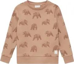 TOM TAILOR Sweatshirt mit Allover-Print Bären beige