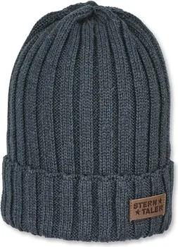 Sterntaler Strickmütze blau melange