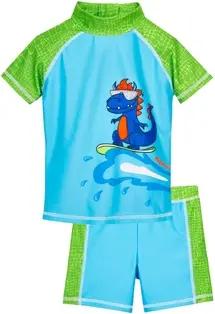 Playshoes UV-Schutz Bade-Set Dino blau-grün