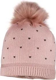 Maximo Mütze Herzen rose tan