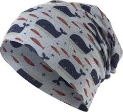Sterntaler Slouch-Beanie Wale graublau