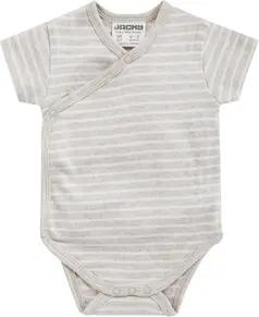 JACKY Wickelbody kurzarm BABY ON TOUR ringel/ beige melange