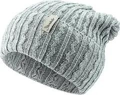Sterntaler Strickmütze Wellen silber melange