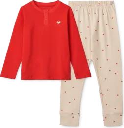 LIEWOOD Wilhelm Pyjama-Set Holiday bow sandy/apple