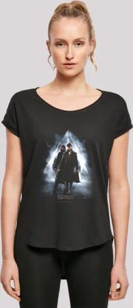 F4NT4STIC T-Shirt "Phantastische Tierwesen Newt and Dumbledore Poster", Damen,Premium Merch,Lang,Longshirt,Bedruckt