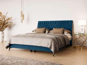 Leonique Polsterbett "SYDNEE mit Matratze und Topper, in 2 Breiten (160 und 180 cm)", Boxspringbett mit Kopfteil, Bettkasten, Matratze (BFK/TFK) und Topper