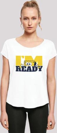 F4NT4STIC T-Shirt "Spongebob Schwammkopf IM READY - Ich bin bereit", Damen,Premium Merch,Lang,Longshirt,Bedruckt