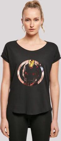 F4NT4STIC T-Shirt "Marvel Superhelden Iron Man Montage Symbol", Damen,Premium Merch,Lang,Longshirt,Logo Print