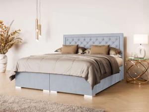 Leonique Polsterbett "SACY mit Matratze und Topper, in 2 Breiten (160 und 180 cm)", Boxspringbett mit Kopfteil, Bettkasten, Matratze (BFK/TFK) und Topper