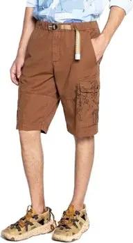 White Sand Hosen Kurzes Chino-Tattoo mit Kordelzug braun
