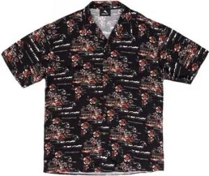 Mauna Kea  Hemdbluse Bowling Land of Aloha Schwarzes Hemd