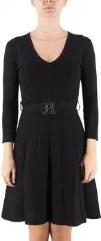 Blugirl Maxikleider Schwarzes Stretch-Strickkleid