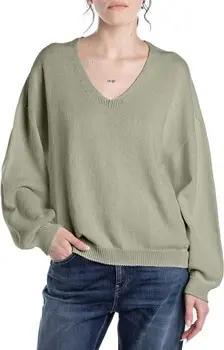 Replay Pullover Grner Pullover mit Kragen