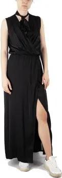 Manila Grace Maxikleider Langes schwarzes Kleid