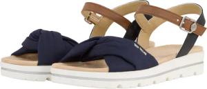 TOM TAILOR Damen Flache Sandalen mit Verschluss-Schnallen, blau, Uni, Gr. 40