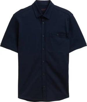 TOM TAILOR Herren Regular Fit Kurzarmhemd aus Baumwolle, blau, Uni, Gr. S