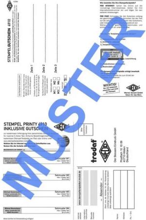 TRODAT Stempel Ersatzgutschein Stempelplatte für Trodat 4910.