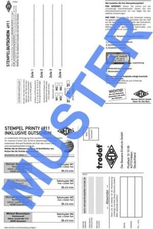 TRODAT Stempel Ersatzgutschein Stempelplatte für Trodat 4911.