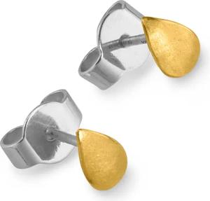 Ohrstecker mit „Tropfen“ aus Flussgold, gold Einheitsgröße