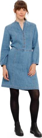 Jeanskleid aus Hanf und Bio-Baumwolle, taubenblau