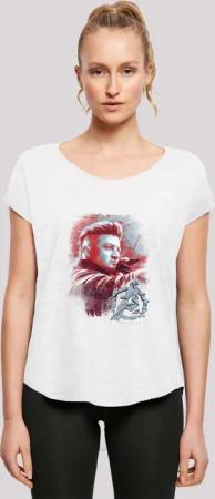 F4NT4STIC T-Shirt "Marvel Avengers Endgame Hawkeye Brushed", Damen,Premium Merch,Lang,Longshirt,Logo Print