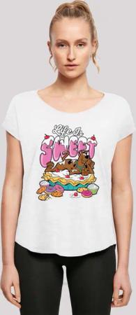 F4NT4STIC T-Shirt "Scooby Doo Life Is Sweet", Damen,Premium Merch,Lang,Longshirt,Bedruckt