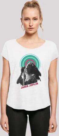 F4NT4STIC T-Shirt "Long Cut T-Shirt Janis Joplin Halo Photo", Damen,Premium Merch,Lang,Longshirt,Bandshirt