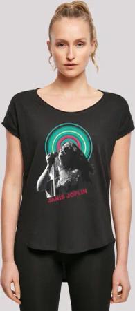 F4NT4STIC T-Shirt "Long Cut T-Shirt Janis Joplin Halo Photo", Damen,Premium Merch,Lang,Longshirt,Bandshirt