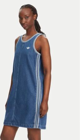 adidas Jeanskleid adicolor Denim 3-Stripes JD2580 Blau Slim Fit