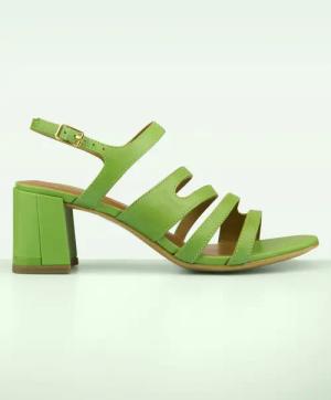 Nicole Block Heel Sandalen in Apfelgrün