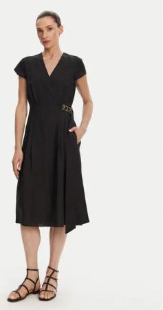 TWINSET Sommerkleid 251TT2072 Schwarz Loose Fit