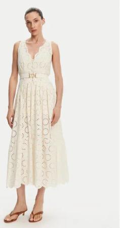 TWINSET Sommerkleid 251TT2360 Écru Regular Fit