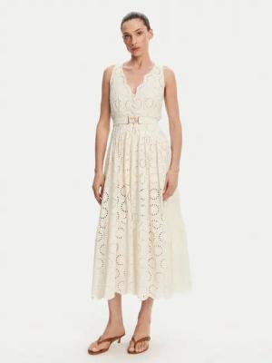 TWINSET Sommerkleid 251TT2360 Écru Regular Fit