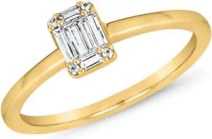 Goldring für Damen mit Diamanten