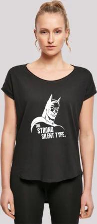 F4NT4STIC T-Shirt "Batman The Strong Silent Type Superheld", Damen,Premium Merch,Lang,Longshirt,Bedruckt