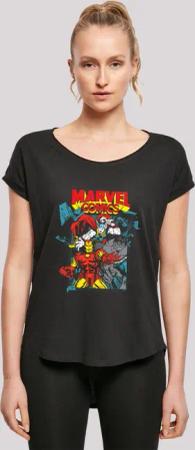 F4NT4STIC T-Shirt "Long Cut T-Shirt Marvel Comics Trio Pose", Damen,Premium Merch,Lang,Longshirt,Logo Print