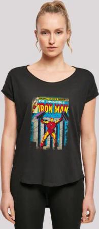 F4NT4STIC T-Shirt "Marvel Iron Man Cover", Damen,Premium Merch,Lang,Longshirt,Logo Print