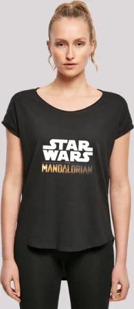 F4NT4STIC T-Shirt "Long Cut T Shirt Star Wars The Mandalorian Logo", Damen,Premium Merch,Lang,Longshirt,Bedruckt