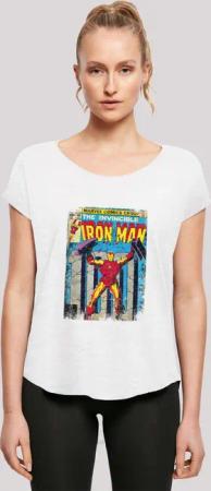 F4NT4STIC T-Shirt "Marvel Iron Man Cover", Damen,Premium Merch,Lang,Longshirt,Logo Print