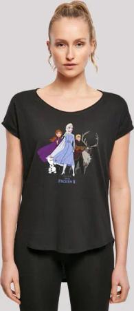 F4NT4STIC T-Shirt "Long Cut T-Shirt Disney Frozen 2 Gruppe", Damen,Premium Merch,Lang,Longshirt,Bedruckt