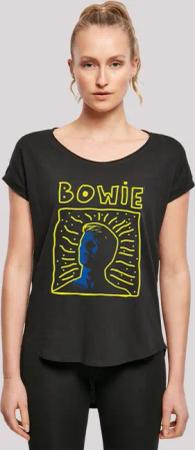 F4NT4STIC T-Shirt "Long Cut T-Shirt David Bowie 90s Frame", Damen,Premium Merch,Lang,Longshirt,Bandshirt